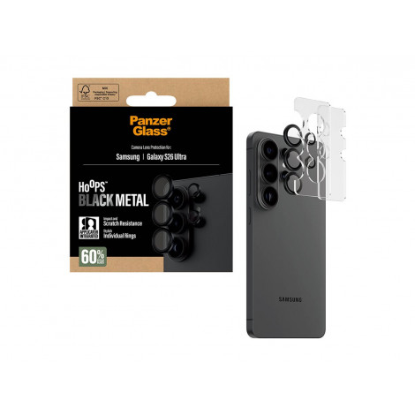 PanzerGlass Hoops Camera Lens Protector Black Samsung New Galaxy S26 Ultra | PanzerGlass