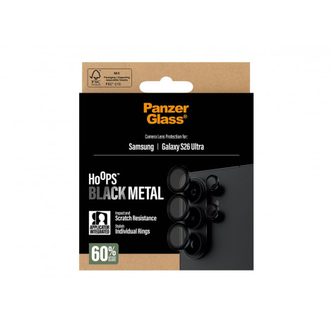 PanzerGlass Hoops Camera Lens Protector Black Samsung New Galaxy S26 Ultra | PanzerGlass