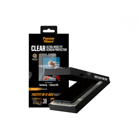 PanzerGlass Screen Protector Samsung New Galaxy S26 | Ultra-Wide Fit w. FASTFIT IN-A-BOX | PanzerGlass