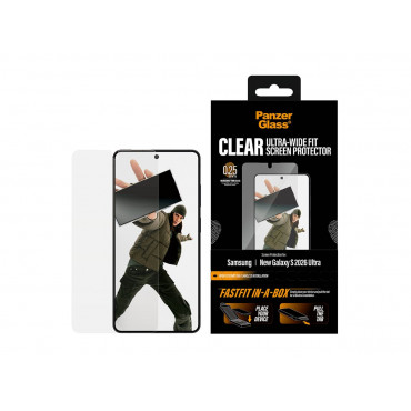 PanzerGlass Screen Protector Samsung New Galaxy S26 Ultra | Ultra-Wide Fit w. FASTFIT IN-A-BOX | PanzerGlass