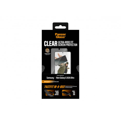 PanzerGlass Screen Protector Samsung New Galaxy S26 Ultra | Ultra-Wide Fit w. FASTFIT IN-A-BOX | PanzerGlass