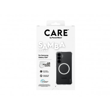 CARE by PanzerGlass Samba Case Transparent w. White Qi Samsung New Galaxy S26 Plus | PanzerGlass