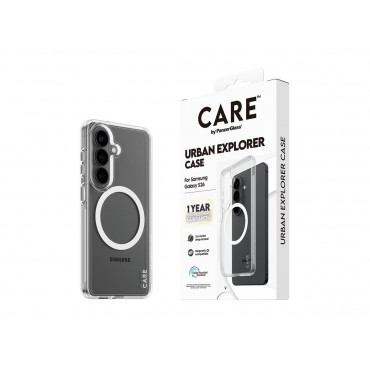CARE by PanzerGlass Urban Explorer Case Transparent w. White Qi Samsung New Galaxy S26 | PanzerGlass