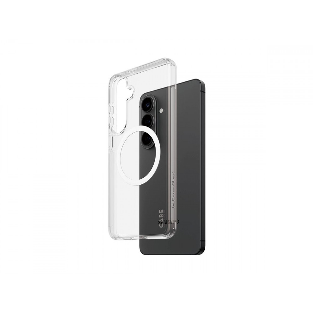 CARE by PanzerGlass Urban Explorer Case Transparent w. White Qi Samsung New Galaxy S26 Plus | PanzerGlass
