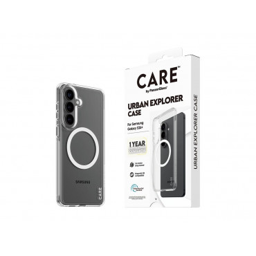 CARE by PanzerGlass Urban Explorer Case Transparent w. White Qi Samsung New Galaxy S26 Plus | PanzerGlass