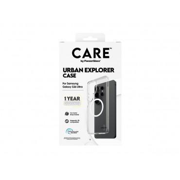 CARE by PanzerGlass Urban Explorer Case Transparent w. White Qi Samsung New Galaxy S26 Ultra | PanzerGlass