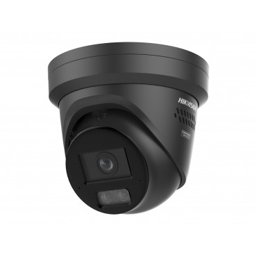 Hikvision DS-2CD2387G3-LIS2UY/SL(2.8mm)/BLACK 8MP ColorVu Smart Hybrid Light Turret IP Camera,2.8mm,Dual Mic,Speaker,PoE,IP67,Bl