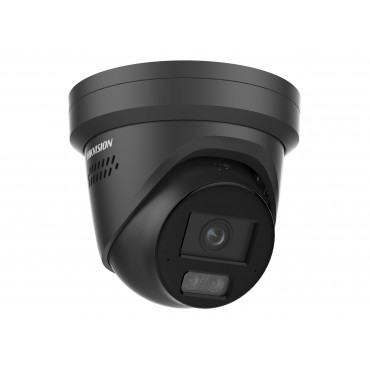 Hikvision DS-2CD2387G3-LIS2UY/SL(2.8mm)/BLACK 8MP ColorVu Smart Hybrid Light Turret IP Camera,2.8mm,Dual Mic,Speaker,PoE,IP67,Bl