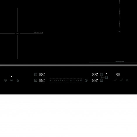 Midea Hob | MIH744BE325GKD | Induction | Number of burners/cooking zones 4 | Touch | Timer | Black