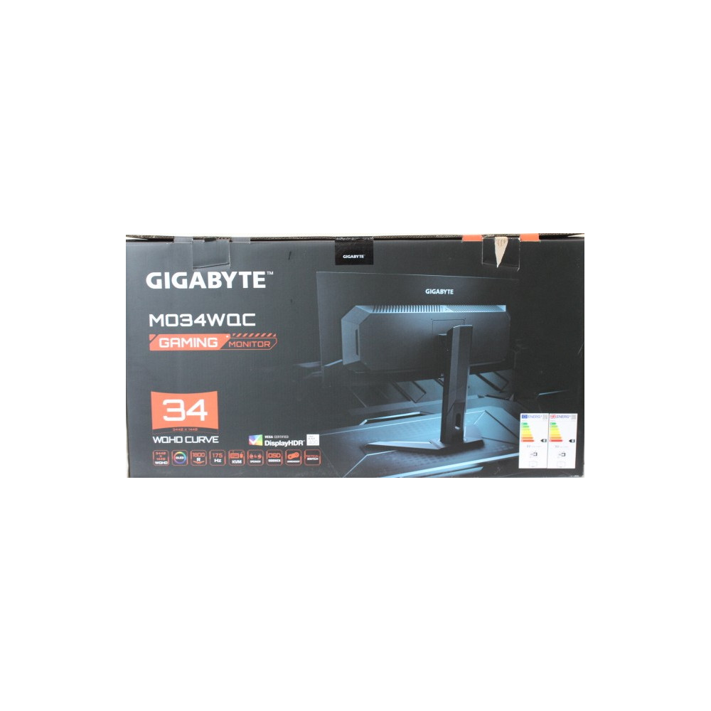 SALE OUT. GIGABYTE MONITOR 34" MO34WQC EK | SALE OUT. SALE OUT. MO34WQC EK1 | 34 " | OLED | WQHD | 175 Hz | 0.03 ms | 3440 x 144