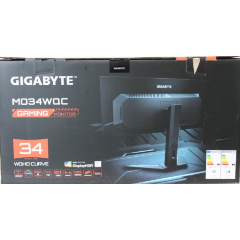 SALE OUT. GIGABYTE MONITOR 34" MO34WQC EK | SALE OUT. SALE OUT. MO34WQC EK1 | 34 " | OLED | WQHD | 175 Hz | 0.03 ms | 3440 x 144