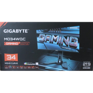 SALE OUT. GIGABYTE MONITOR 34" MO34WQC EK | SALE OUT. SALE OUT. MO34WQC EK1 | 34 " | OLED | WQHD | 175 Hz | 0.03 ms | 3440 x 144