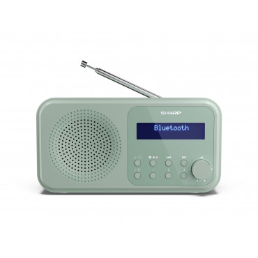 Sharp DR-P420(GN) Tokyo Portable Digital Radio, FM/DAB/DAB+, Bluetooth 5.0, USB or Battery Powered, Aquamarine Green | Sharp