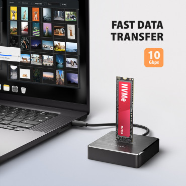AXAGON | USB-C 10Gbps docking station for M.2 NVMe/SATA SSD | ADSA-M2C11