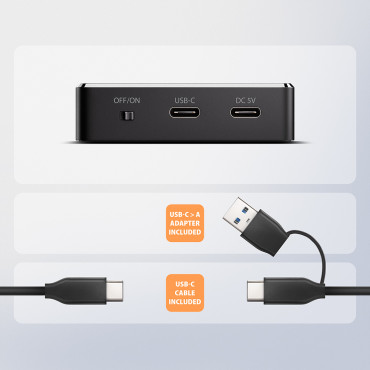 AXAGON | USB-C 10Gbps docking station for M.2 NVMe/SATA SSD | ADSA-M2C11