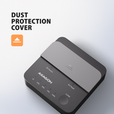 AXAGON | USB-C 20Gbps docking station for 2 M.2 NVMe SSD with disk cloning function without PC | ADSA-M2C22L