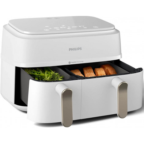 Philips Double basket Airfryer | NA353/10 3000 series | Power 2750 W | Capacity 9 L | Rapid Air Plus | White