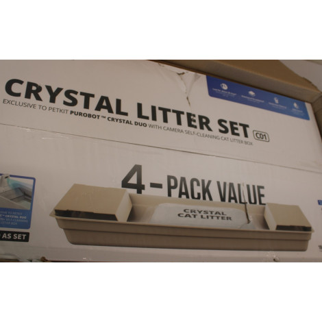 SALE OUT. | PETKIT Crystal Litter for Purobot Crystal Duo, 4 bags | DAMAGED PACKAGING