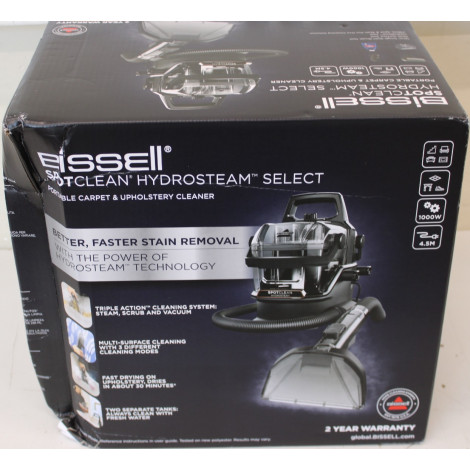 SALE OUT. Bissell SpotClean HydroSteam Select | Bissell Portable Carpet and Upholstery Cleaner | SpotClean HydroSteam Select | C