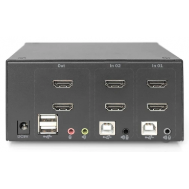 DIGITUS KVM Switch 2x2 HDMI...