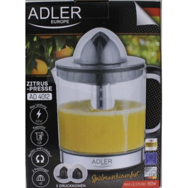 SALE OUT. Adler AD 4012 Citrus Juicer, 2 Pressing Cups for Big and Small Citrus Fruits, 40W, Black | Adler Citrus Juicer | AD 40