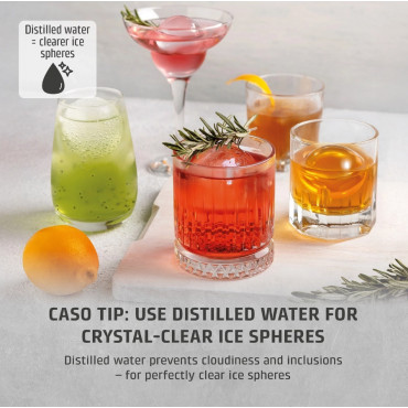 Caso Ice Cube Maker | Clear Ice Advanced | Power 130 W | Capacity 1.5 L | Matt Black