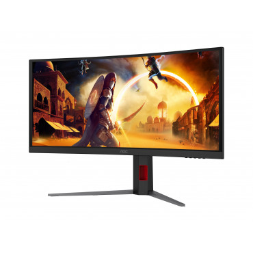 AOC CU34G4CA | 34 " | Fast VA | WQHD | 21:9 | 180 Hz | 1 ms | 3440 x 1440 pixels | 450 cd/m | HDMI ports quantity 2 | Black