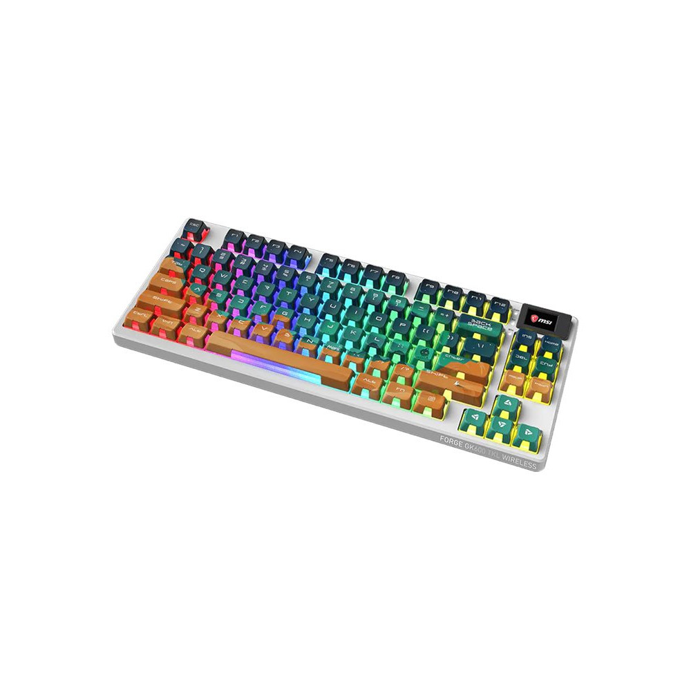 MSI FORGE GK600 TKL WIRELESS MARS | Gaming Keyboard | Wireless | US | Bluetooth | Wireless connection | Mechanical Linear