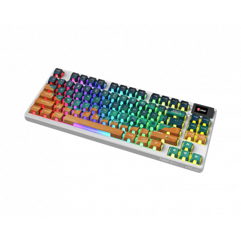 MSI FORGE GK600 TKL WIRELESS MARS | Gaming Keyboard | Wireless | US | Bluetooth | Wireless connection | Mechanical Linear