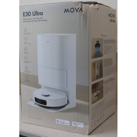 SALE OUT. MOVA E30 Ultra Robot Vacuum cleaner, 7000Pa, 5200mAh, White + Auto Empty station | MOVA Robot Vacuum | E30 Ultra | Wet