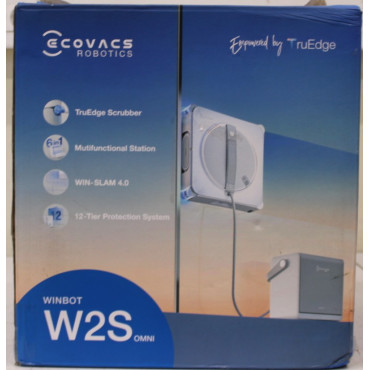 SALE OUT. | Ecovacs Window Cleaning Robot | WINBOT W2S OMNI | Corded | 8000 Pa | White | DAMAGED PACKAGING AND PAINT, MISSING CL