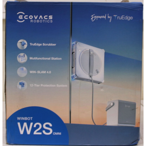 SALE OUT. | Ecovacs Window Cleaning Robot | WINBOT W2S OMNI | Corded | 8000 Pa | White | DAMAGED PACKAGING AND PAINT, MISSING CL