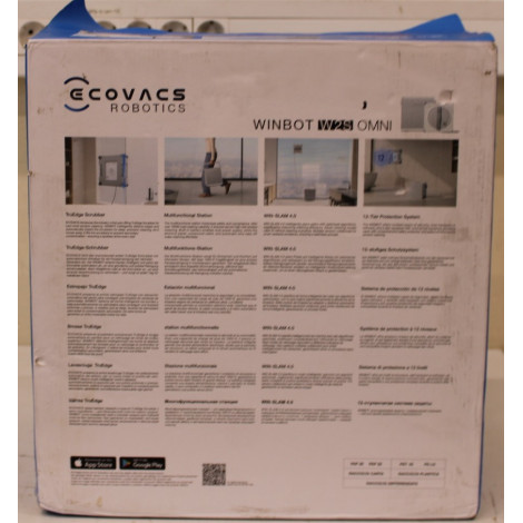 SALE OUT. | Ecovacs Window Cleaning Robot | WINBOT W2S OMNI | Corded | 8000 Pa | White | DAMAGED PACKAGING AND PAINT, MISSING CL