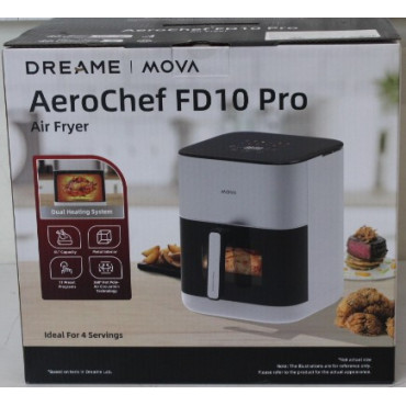 SALE OUT. MOVA FD10 Pro Air Fryer, 6 L, White | MOVA Air Fryer | FD10 Pro | Power 1800 W | Capacity 6 L | White | DAMAGED PACKAG