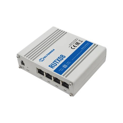 Teltonika | Industrial Router | RUTX08 | No Wi-Fi | 10/100/1000 Mbit/s | Ethernet LAN (RJ-45) ports 4 | Mesh Support No | MU-MiM