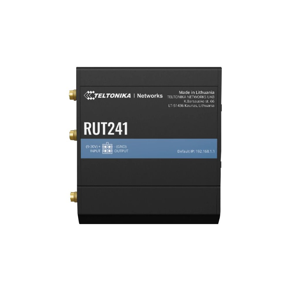 Teltonika | LTE Router | RUT241 | 802.11n | 10/100 Mbit/s | Ethernet LAN (RJ-45) ports 1 | Mesh Support No | MU-MiMO No | 2G/3G/