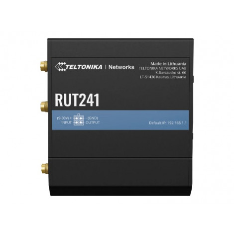 Teltonika | LTE Router | RUT241 | 802.11n | 10/100 Mbit/s | Ethernet LAN (RJ-45) ports 1 | Mesh Support No | MU-MiMO No | 2G/3G/