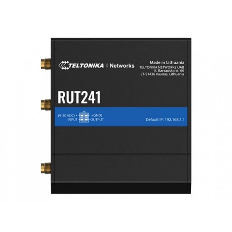 Teltonika | LTE Router | RUT241 | 802.11n | 10/100 Mbit/s | Ethernet LAN (RJ-45) ports 1 | Mesh Support No | MU-MiMO No | 2G/3G/