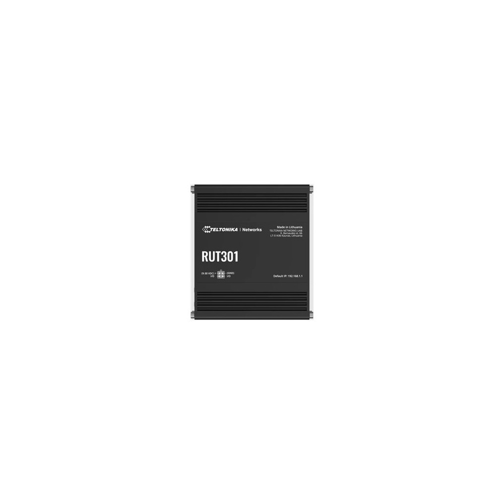 Teltonika | Ethernet Router | RUT301 | No Wi-Fi | 10/100 Mbit/s | Ethernet LAN (RJ-45) ports 5 | Mesh Support No | MU-MiMO No | 