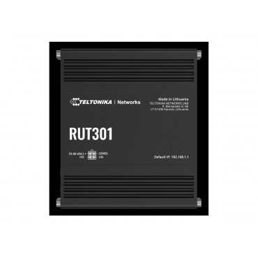 Teltonika | Ethernet Router | RUT301 | No Wi-Fi | 10/100 Mbit/s | Ethernet LAN (RJ-45) ports 5 | Mesh Support No | MU-MiMO No | 