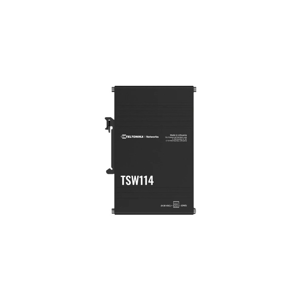 Teltonika | DIN Rail Switch | TSW114 | Unmanaged | Wall-mountable | Gigabit Ethernet (copper) ports quantity 5 | Power supply ty