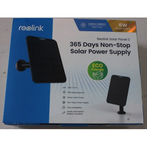 SALE OUT. | Reolink | Solar charger for video cameras | Solar Panel 2 | UNPACKED, SCRATCHED HOLDER | 23 month(s)