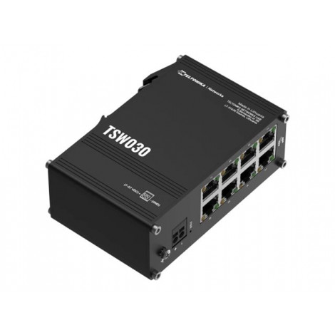 Teltonika | Switch | TSW030 | Unmanaged | DIN rail mountable | 10/100 Mbps (RJ-45) ports quantity 8 | Power supply type 2-pin in