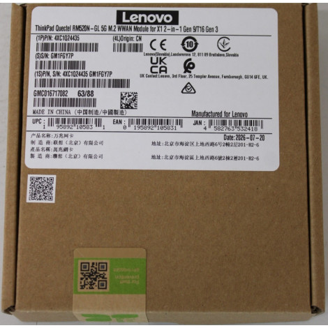 SALE OUT. Lenovo ThinkPad Quectel RM520N-GL 5G M.2 WWAN Module for X1 2-in-1 Gen 9/T16 Gen 3 | Lenovo Quectel RM520N-GL 5G M.2 W