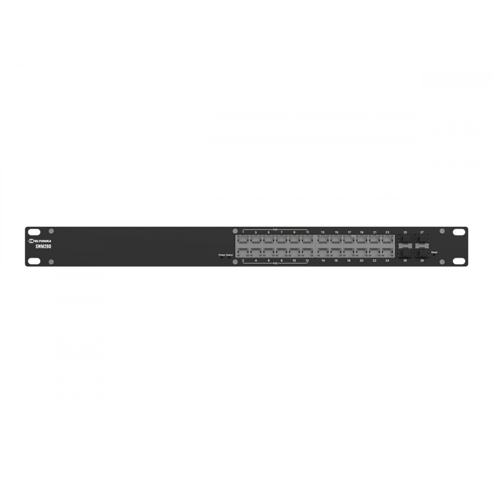 Teltonika Managed PoE+ switch 12x PoE+& 12 x Gigabit Ethernet ports PROFINET and MRP support | Teltonika