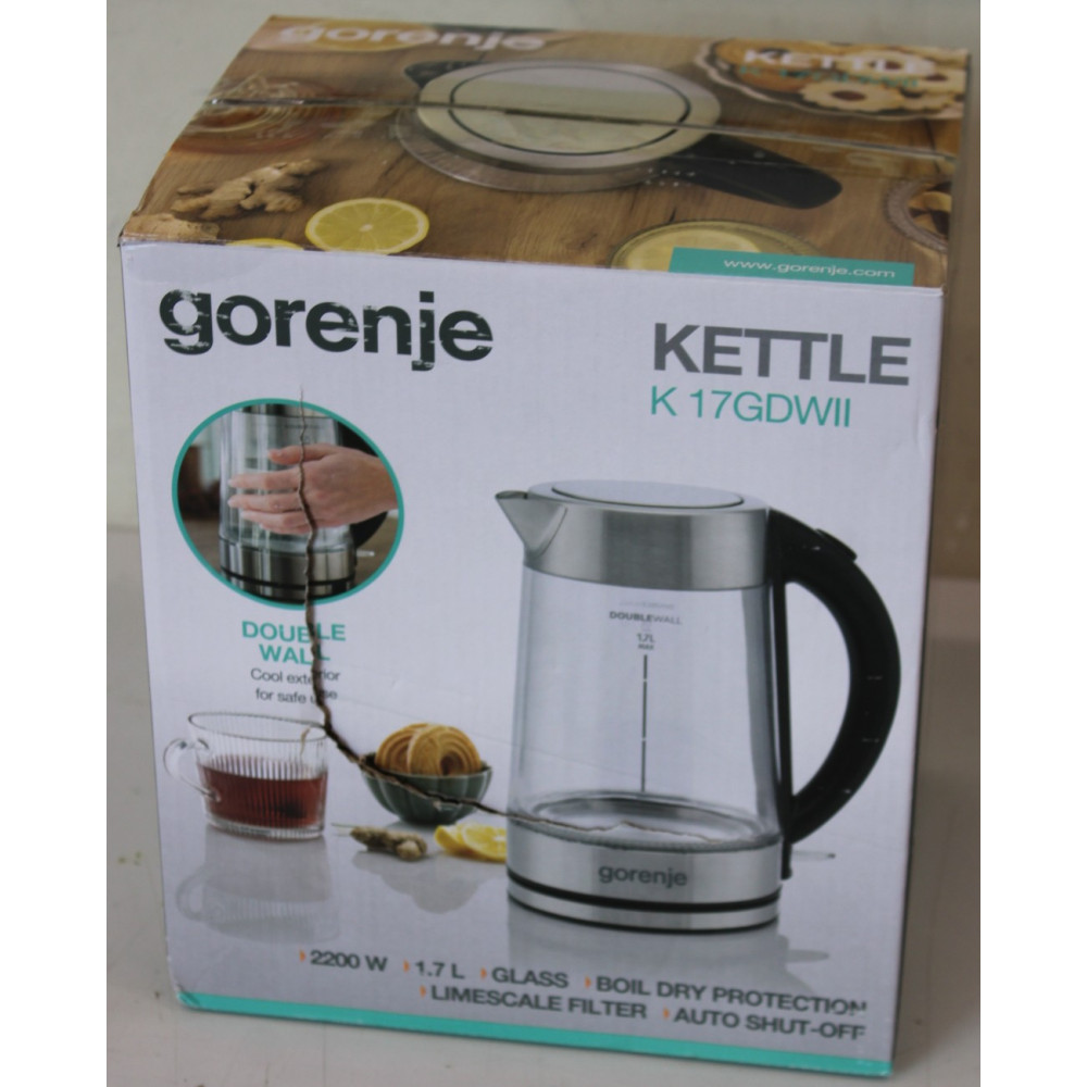 SALE OUT. Gorenje K17GDWII Kettle, Electric, Capacity 1.7 L, Power 2200 W, Stainless steel | SALE OUT. | Gorenje Kettle | K17GDW