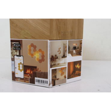 SALE OUT. Nanoleaf Elements Wood Look Hexagons Starter Kit (13 panels) | Cool White + Warm White | DAMAGED PACKAGING