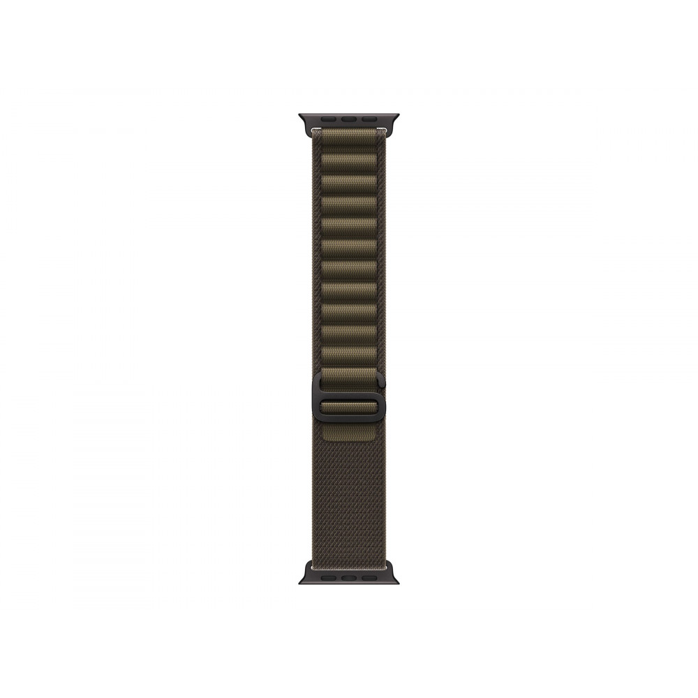 APPLE 49mm Dark Olive Alpine Loop - Medium - Black Titanium Finish