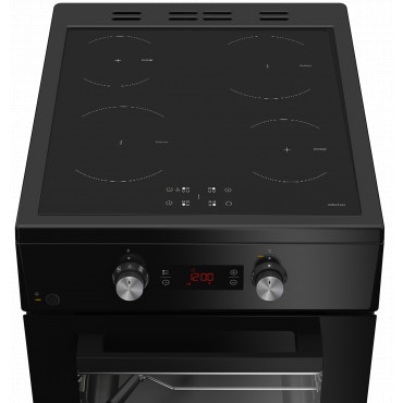 BEKO Cooker | FSM59305BDT | Hob type Induction | Oven type Electric | Black | Width 50 cm | Depth 60 cm | Grilling | Energy effi