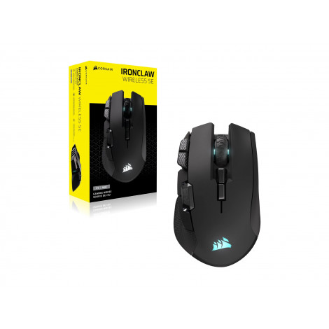 Corsair IRONCLAW SE | Gaming Mouse | Wireless/Wired | 2.4GHz, Bluetooth, USB-C | Black